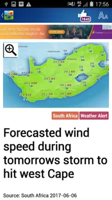 South Africa Weather android App screenshot 1